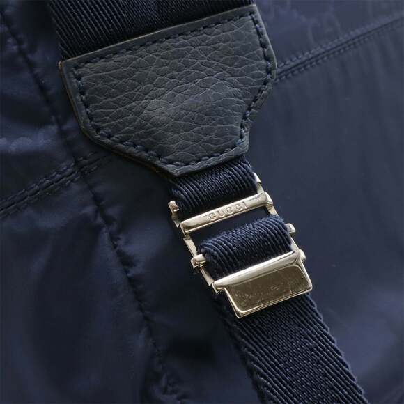 GUCCI Authentic Blue Leather Backpack - Picture 5 of 9